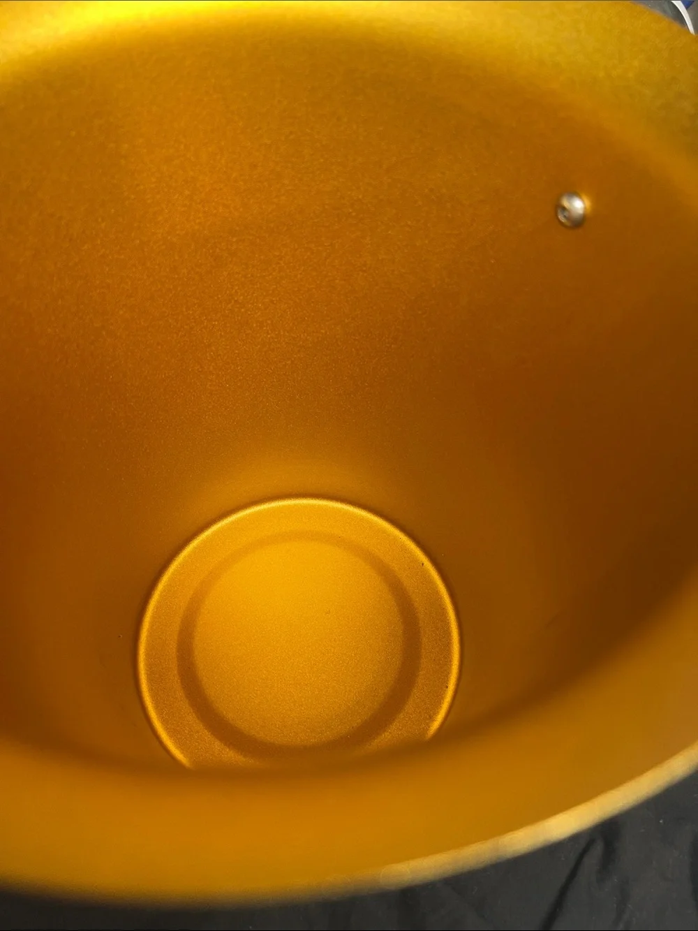 Matte Black Champagne/Wine Ice Bucket with Gold Handles